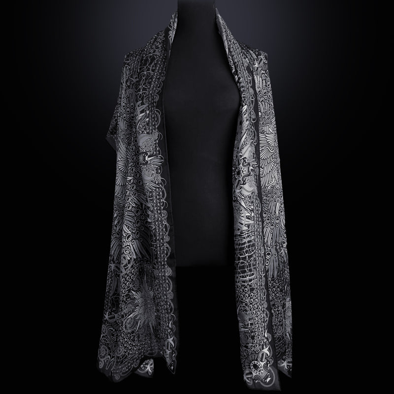 Unfolding Far His Pinions | Shawl