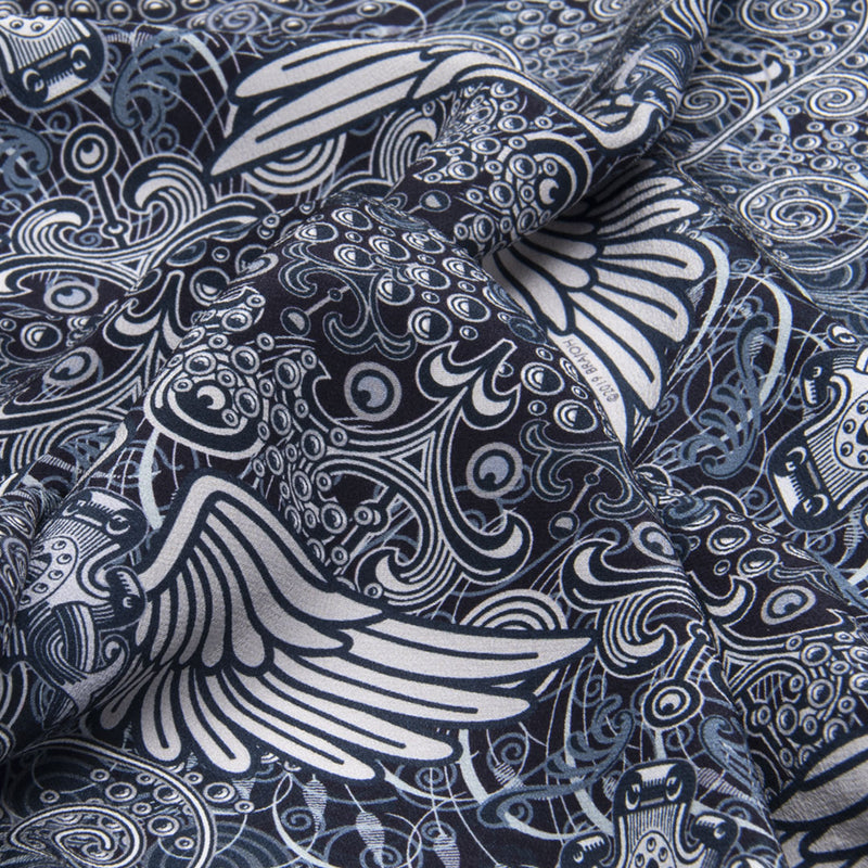 Unfolding Far His Pinions | x4 | Navy