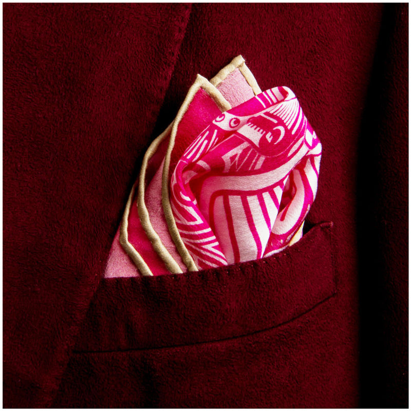Unfolding Far His Pinions | Pink | Satin